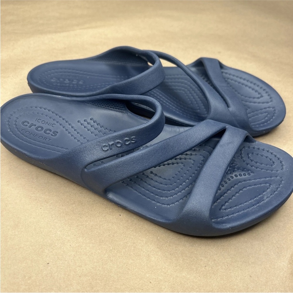 Crocs Kadee II Women’s Sandals size 7 Navy Blue